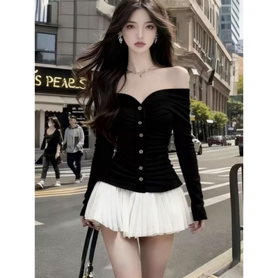 显瘦辣妹性感百褶短款裙子