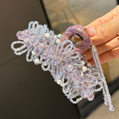 精致轻奢水晶抓夹女高级感气质百搭发夹后脑勺盘发鲨鱼夹发饰头饰