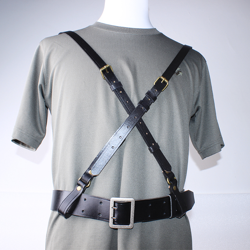 德军鱼子纹黑色武装带外腰带皮带