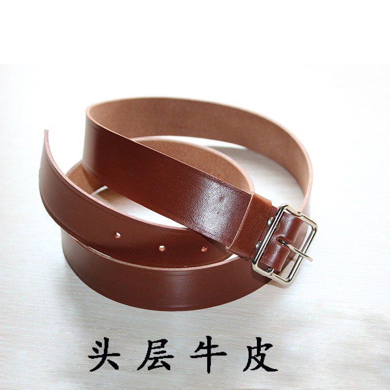 影视演出道具红军士兵腰带红卫兵八路军新四军头层牛皮外腰带皮带