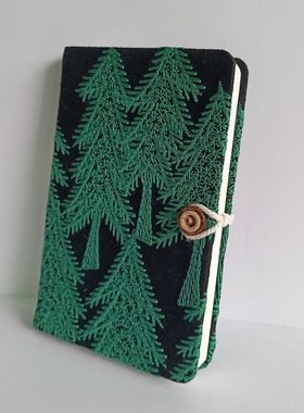 A5布艺刺绣笔记本A6便携随身记事本学生记录笔记空白手账本日记本