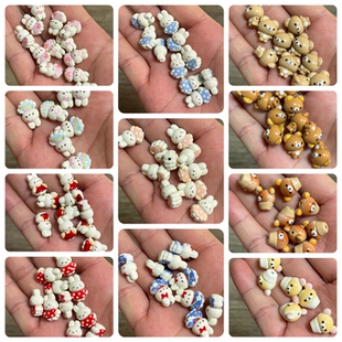 【合金】海绵宝宝kitty米菲兔轻松熊JC蛋糕便便纸巾筒披萨DIY配饰