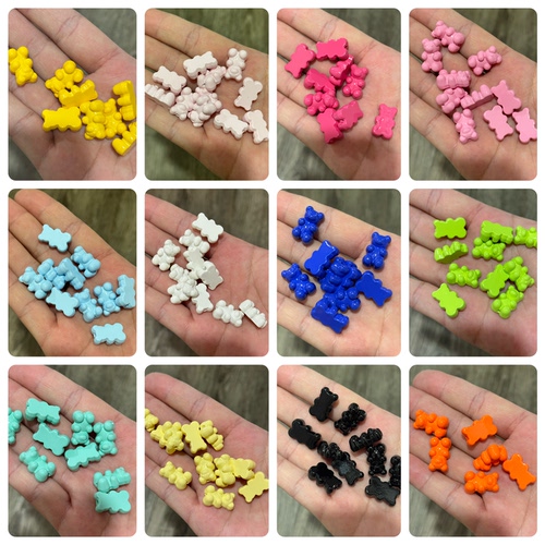 亚克力烤漆糖果小熊可爱百搭通孔多巴胺DIY手机包链钥匙扣配饰