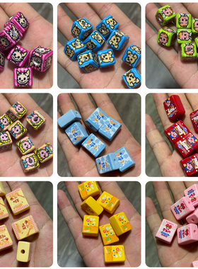 拓麻小女警swich游戏机原田治萌粒kitty牛奶盒DIY手机链包挂配饰