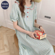 睡衣连衣裙大码 短袖 孕妇家居服女 2024新款 带胸垫纯棉睡裙女士夏季