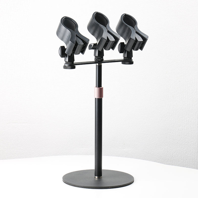 多机位桌面麦克风支架悬臂防震高端直播话筒固定夹电容麦金属架子