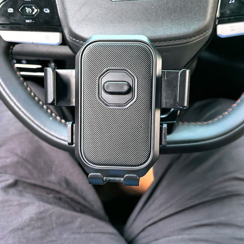 方向盘手机支架车载横竖屏360度便携2025新款接娃等人懒人手机夹