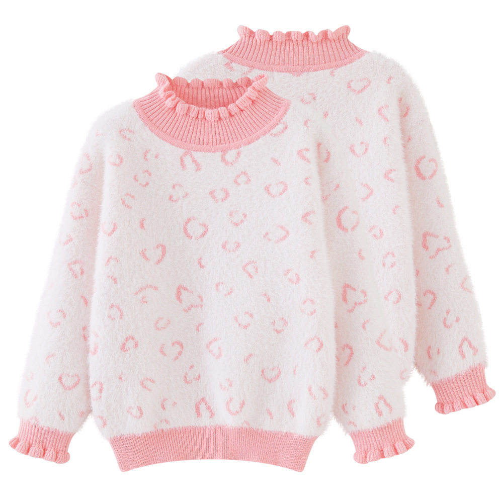 韩版高领毛衣女童木耳边提花套头打底针织衫儿童毛线衣冬,童装/婴儿装/亲子装,毛衣/针织衫,淘宝优惠券,粉丝福利购,淘宝优惠卷