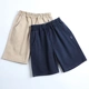 儿童校服短裤 藏青色中裤 中大童班服裤 夏装 卡其色假一字兜裤 子
