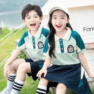 小校服夏款短袖男女童套装幼儿园园服统一教师班服运动套装