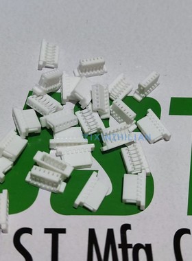 JST连接器 JST SHR-06V-S-B 白色6P胶壳 原装 1.0mm间距塑壳