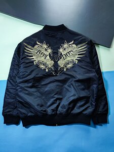 2023年冬季boy棉服夹克外套心形翅膀绣花无领痞帅夹克棉衣情侣款