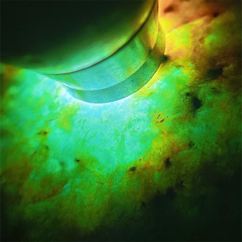 AT80338缅甸天然翡翠原石老坑大马坎场口开窗手镯料玉石重1.8公斤