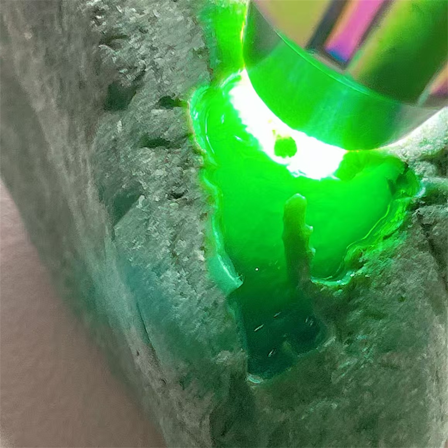 精品缅甸天然翡翠原石色料