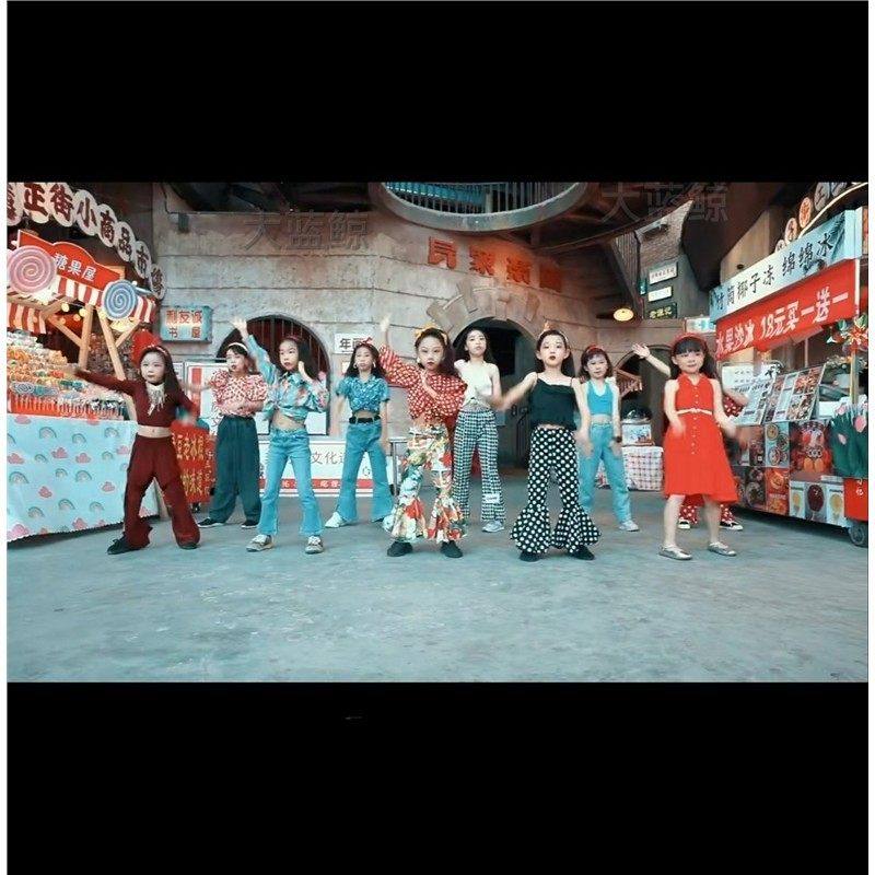 跳舞喇叭裤港风复古8090表演六一怀旧女童潮服年代走秀演出服爵士,童装/婴儿装/亲子装,儿童演出服,淘宝优惠券,粉丝福利购,淘宝优惠卷