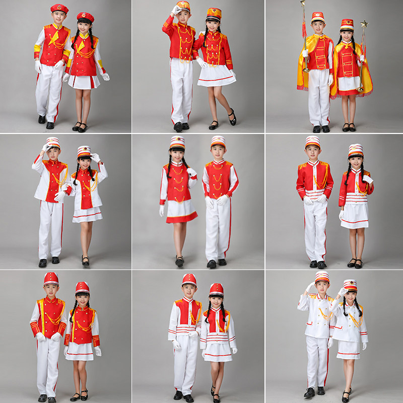 管乐队鼓号演出服升旗手男女中小学生服装队幼儿园儿童表演仪仗队