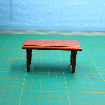 1：12娃娃屋dollhouse迷你木制小家具模型过家家玩具茶几D076