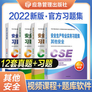 技术基础 生产管理 共4册 其他安全生产专业实务 法律法规 2022年全国中级注册安全工程师考试习题集