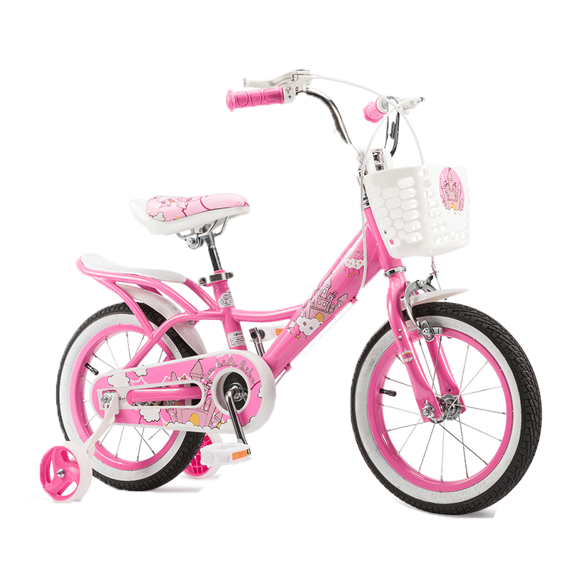 途锐达粉色公主款玩具儿童自行车