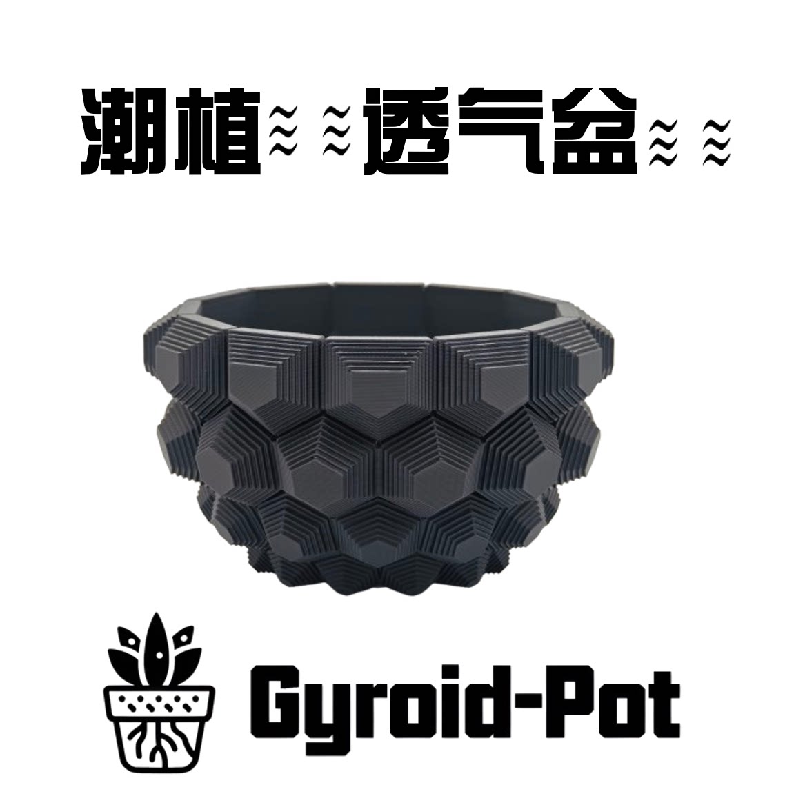 龟甲龙潮流块根花盆透气花盆图片
