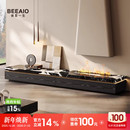 彼爱1生天然奢石电视柜组合意式 极简带壁炉高级感客厅电视柜地柜