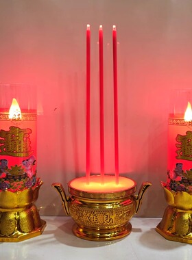 佛前供灯电池插电电子蜡烛供佛灯拜财神爷招财上供家用长明灯无烟