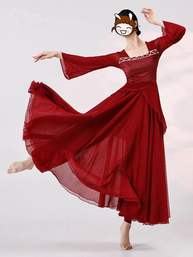 古典跳舞艺考女国风演出服飘逸套装中国舞古风纱衣练功服舞蹈服