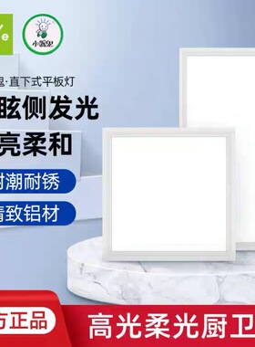 小器鬼led吸顶灯集成吊顶平板灯铝扣板面板灯厨房洗手间灯厨卫灯