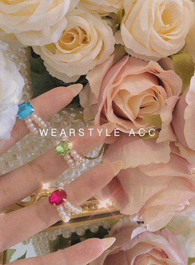 欧美网红简约冷淡风女ins大宝石