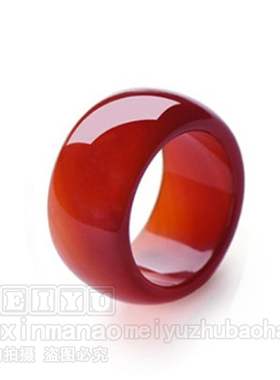 玛瑙黑白紫色加宽细窄玉髓戒指圈