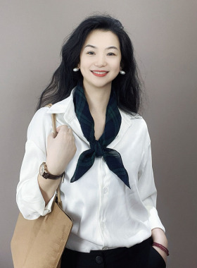 文艺知性！蓝绿色格子100%纯麻小方巾女护颈装饰小围巾衬衣小丝巾