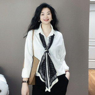 轻奢高级感!黑色棉麻围巾女薄款春秋护颈装饰短款小围脖长条丝巾