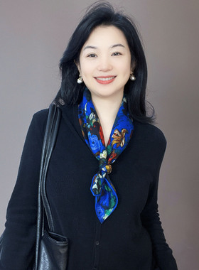 高级感宝蓝色羊毛真丝丝巾女2026年新款秋冬系脖护颈65中方巾围巾