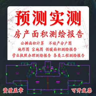 BMF房产测绘预测实测量测绘报告多测合一资料公摊边坡面积计算