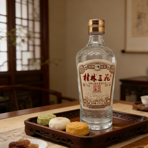 桂林牌三花酒回味1952传承经典53度480ml瓶米香型白酒特产包邮