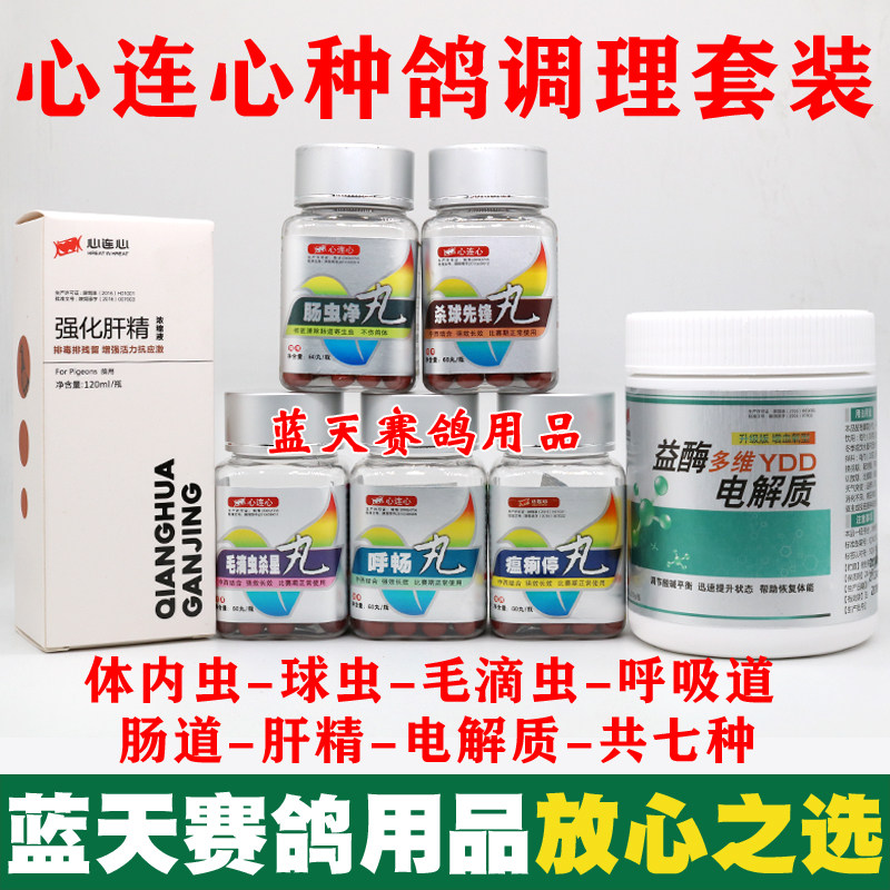 心连心鸽药种鸽调理套装组合体内虫球虫毛滴虫呼吸道鸽子药大全