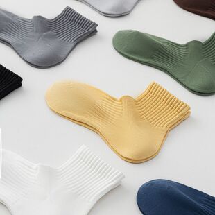 袜子四季短袜男抗菌吸汗防臭中筒袜ins潮袜青少年学生袜直角袜