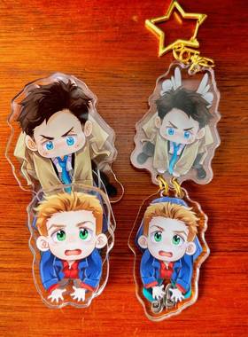SPN邪恶力量supernatural destiel dean castiel夹子亚克力钥匙扣