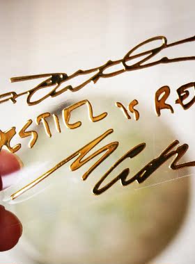 无料SPN邪恶力量misha collins jensen ackles签名destiel金属贴