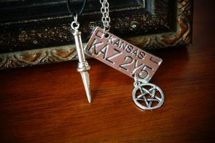 SPN邪恶力量supernatural impala车牌项链 castiel天使之刃dean