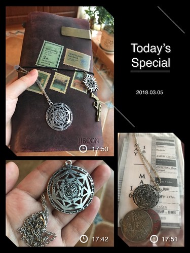 SPN邪恶力量supernatural所罗门恶魔陷阱项链同款可做DIY挂件