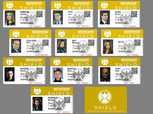 漫威神盾局特工标志证件磨砂哑光公交饭卡学生卡贴 证件贴纸