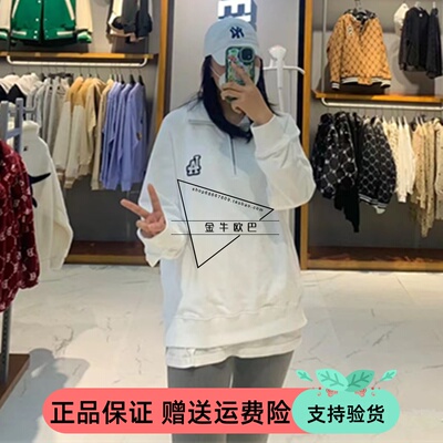 23新款立领半拉链纯色小标卫衣