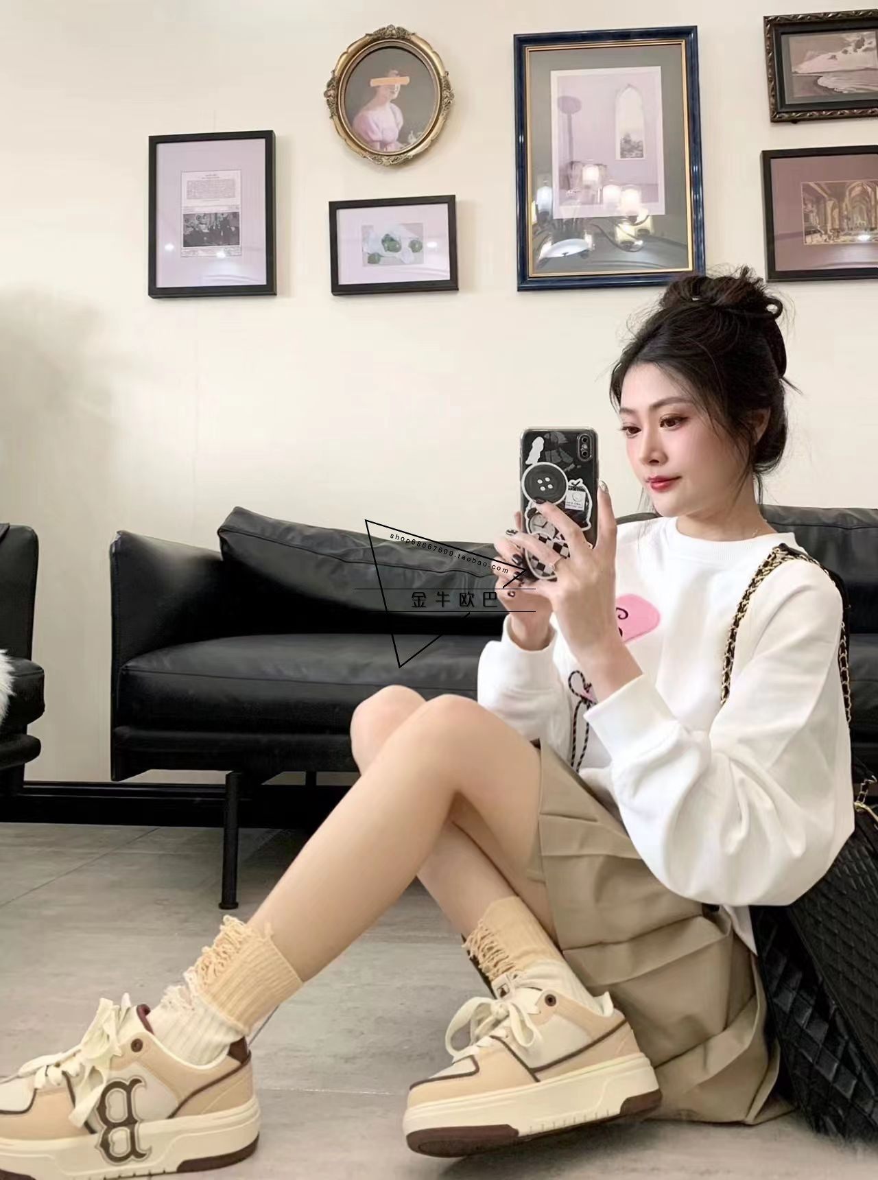 潮牌MLB正品新款撞色NY低帮休闲板鞋学长鞋男女同款潮3ASXCA12N