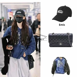 韩国潮牌EMIS正品新款可乐标包边立体字母软顶棒球帽鸭舌帽情侣款