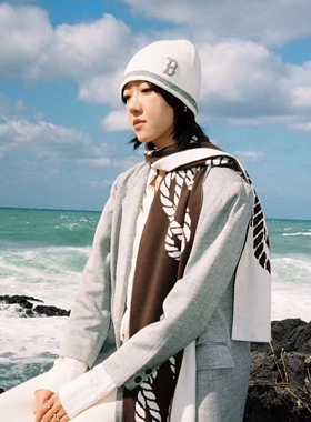 韩国MLB专柜正品秋冬款小标刺绣撞色保暖针织毛线帽潮3ABNBM846