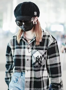 韩国MLB正品新款条绒小帽檐文艺风画家帽灯芯绒贝雷帽女3ACBC0126