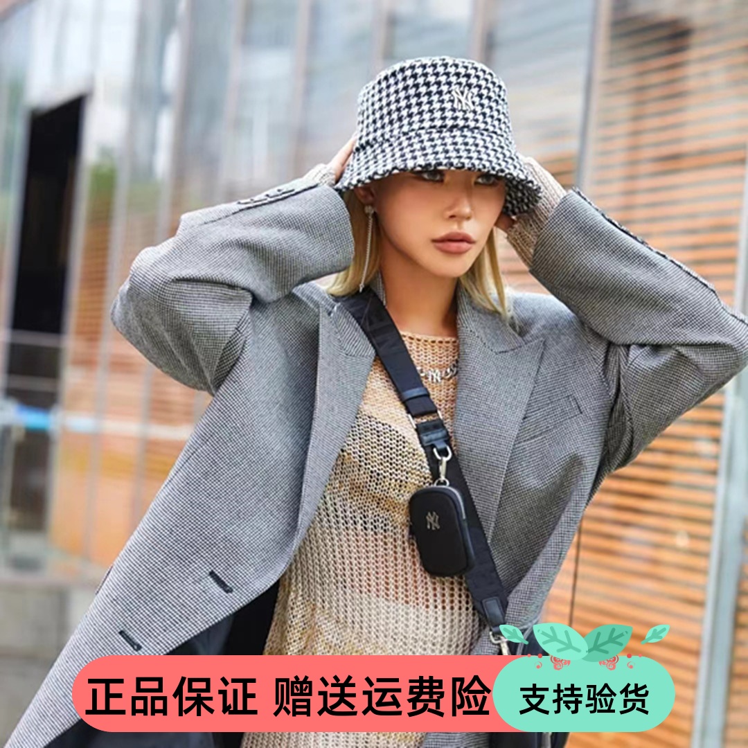 秋冬千鸟格百搭防风渔夫帽