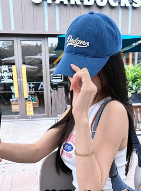 韩国潮牌MLB正品24SS春夏新款时尚复古牛仔棒球帽鸭舌帽3ACPVD14