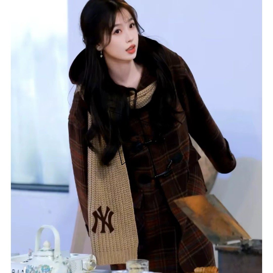 韩国潮牌MLB专柜正品秋冬款粗棒针毛绒标字母保暖围巾3AMF00036